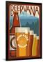 Beervana - Hood River, Oregon-Lantern Press-Framed Art Print