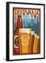 Beervana - Portland, Oregon-Lantern Press-Framed Art Print