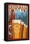 Beervana - Portland, Oregon-Lantern Press-Framed Stretched Canvas