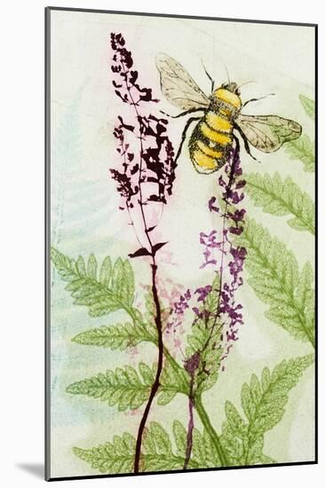 Bees Amongst the Liriope-Trudy Rice-Mounted Art Print