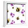 Bees and Flowers-null-Framed Giclee Print