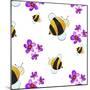 Bees and Flowers-null-Mounted Premium Giclee Print