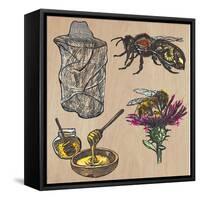 Bees, Beekeeping, and Honey-KUCO-Framed Stretched Canvas