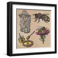 Bees, Beekeeping, and Honey-KUCO-Framed Art Print