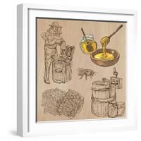 Bees, Beekeeping, and Honey-KUCO-Framed Art Print