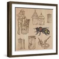 Bees, Beekeeping, and Honey-KUCO-Framed Art Print