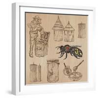 Bees, Beekeeping, and Honey-KUCO-Framed Art Print