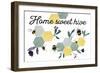 Bees Home Sweet Hive-Becky Thorns-Framed Art Print