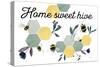 Bees Home Sweet Hive-Becky Thorns-Stretched Canvas