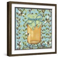 Bees & Honey II-Jade Reynolds-Framed Art Print