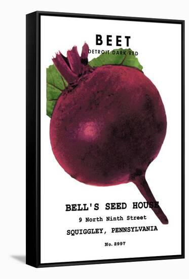 Beet: Detroit Dark Red-null-Framed Stretched Canvas