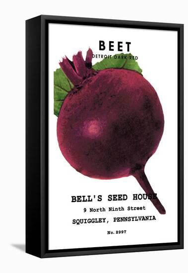 Beet: Detroit Dark Red-null-Framed Stretched Canvas