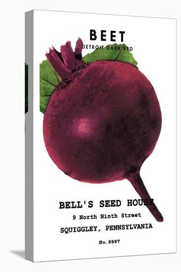 Beet: Detroit Dark Red-null-Stretched Canvas