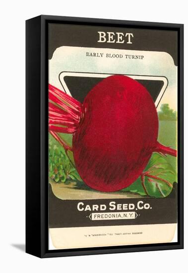 Beet Seed Packet-null-Framed Stretched Canvas