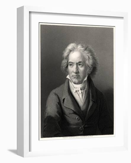 Beethoven, 19th Century-William Holl II-Framed Giclee Print