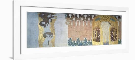 Beethoven-Fries, 1902: Poetic Arts and Genius, as Well as a Kiss to the Whole World-Gustav Klimt-Framed Giclee Print