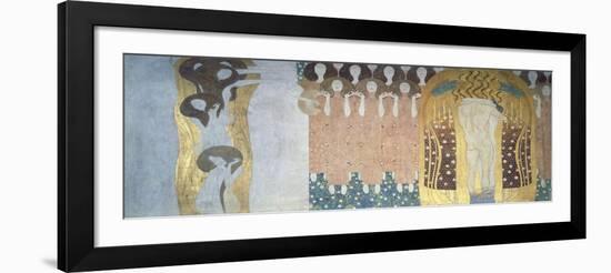 Beethoven-Fries, 1902: Poetic Arts and Genius, as Well as a Kiss to the Whole World-Gustav Klimt-Framed Giclee Print