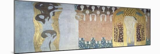 Beethoven-Fries, 1902: Poetic Arts and Genius, as Well as a Kiss to the Whole World-Gustav Klimt-Mounted Giclee Print