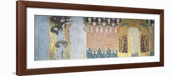 Beethoven-Fries, 1902: Poetic Arts and Genius, as Well as a Kiss to the Whole World-Gustav Klimt-Framed Giclee Print