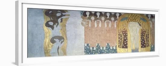 Beethoven-Fries, 1902: Poetic Arts and Genius, as Well as a Kiss to the Whole World-Gustav Klimt-Framed Giclee Print