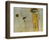 Beethoven Frieze Inspired by Beethoven's 9th Symphony, the Knight in Shining Armour-Gustav Klimt-Framed Giclee Print