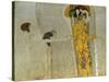 Beethoven Frieze Inspired by Beethoven's 9th Symphony, the Knight in Shining Armour-Gustav Klimt-Stretched Canvas