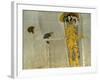 Beethoven Frieze Inspired by Beethoven's 9th Symphony, the Knight in Shining Armour-Gustav Klimt-Framed Giclee Print