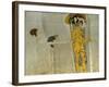 Beethoven Frieze Inspired by Beethoven's 9th Symphony, the Knight in Shining Armour-Gustav Klimt-Framed Giclee Print