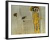 Beethoven Frieze Inspired by Beethoven's 9th Symphony, the Knight in Shining Armour-Gustav Klimt-Framed Giclee Print