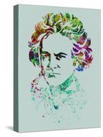 Beethoven Watercolor-Anna Malkin-Stretched Canvas
