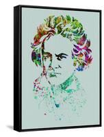 Beethoven Watercolor-Anna Malkin-Framed Stretched Canvas