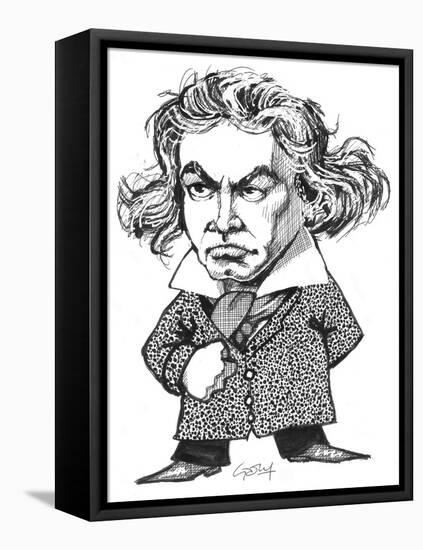 Beethoven-Gary Brown-Framed Stretched Canvas