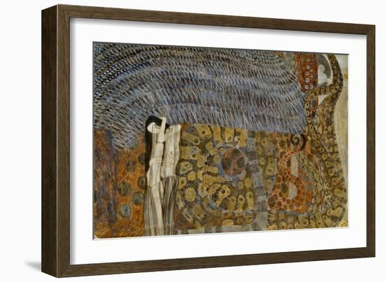 Beethovenfrieze, Detail of the Personification of Gnawing Sorrow, 1902-Gustav Klimt-Framed Giclee Print