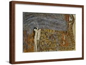 Beethovenfrieze, Detail of the Personification of Gnawing Sorrow, 1902-Gustav Klimt-Framed Giclee Print