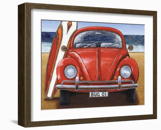 Beetle on the Beach-Peter Adderley-Framed Art Print