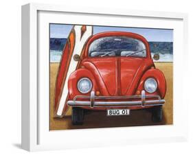 Beetle on the Beach-Peter Adderley-Framed Art Print