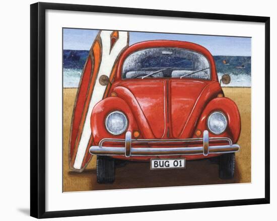 Beetle on the Beach-Peter Adderley-Framed Art Print