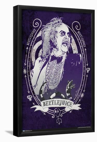 Beetlejuice - Purple-Trends International-Framed Poster