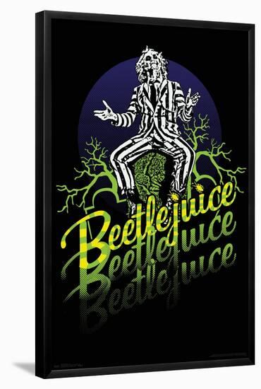 Beetlejuice - Yellow and Green Neon-Trends International-Framed Poster