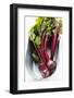 Beetroot with Leaves in Metal Bowl-Foodcollection-Framed Photographic Print