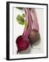 Beetroot with Leaves, One Halved, Close-Up-null-Framed Photographic Print