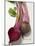 Beetroot with Leaves, One Halved, Close-Up-null-Mounted Photographic Print