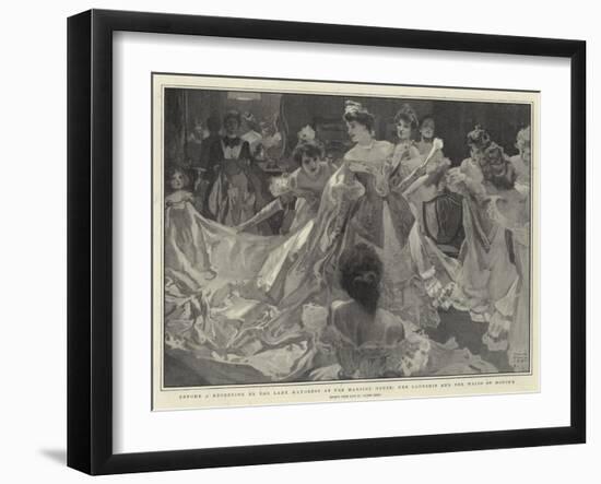 Before a Reception by the Lady Mayoress at the Mansion House, Her Ladyship and Her Maids of Honour-Frank Craig-Framed Giclee Print