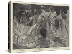 Before a Reception by the Lady Mayoress at the Mansion House, Her Ladyship and Her Maids of Honour-Frank Craig-Stretched Canvas