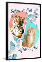 Before Coffee, After Coffee-Rachael Hale-Framed Poster