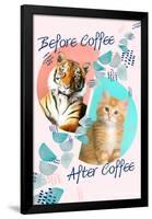 Before Coffee, After Coffee-Rachael Hale-Framed Poster