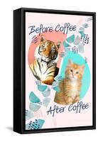 Before Coffee, After Coffee-Rachael Hale-Framed Stretched Canvas