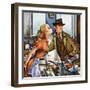 "Before Dinner Kiss?," April 9, 1949-Constantin Alajalov-Framed Giclee Print