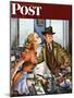 "Before Dinner Kiss?," Saturday Evening Post Cover, April 9, 1949-Constantin Alajalov-Mounted Giclee Print