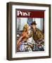 "Before Dinner Kiss?," Saturday Evening Post Cover, April 9, 1949-Constantin Alajalov-Framed Giclee Print